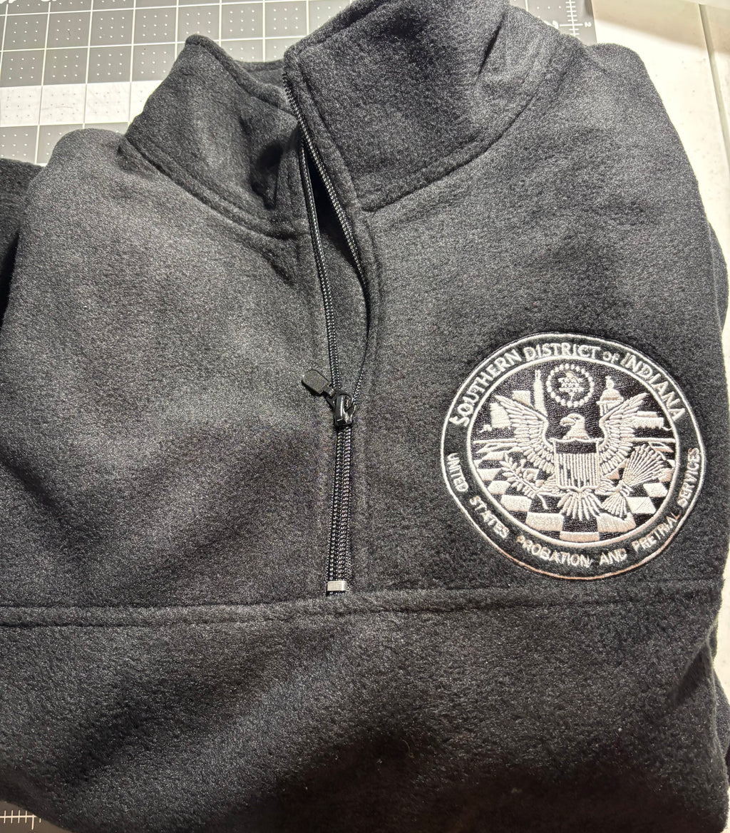 Team 365 fleece jacket with seal embroidered on left chest