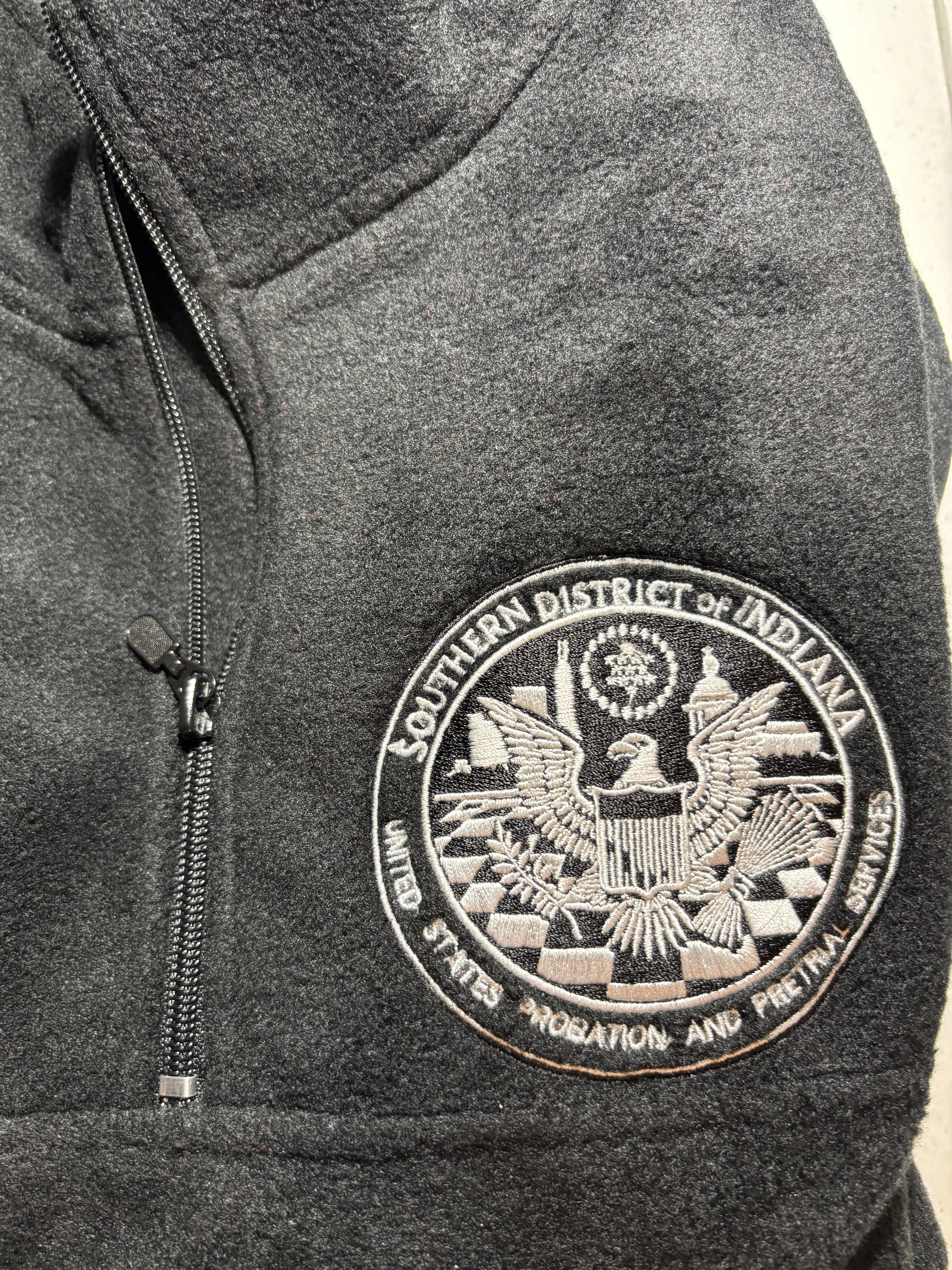Team 365 fleece jacket with seal embroidered on left chest