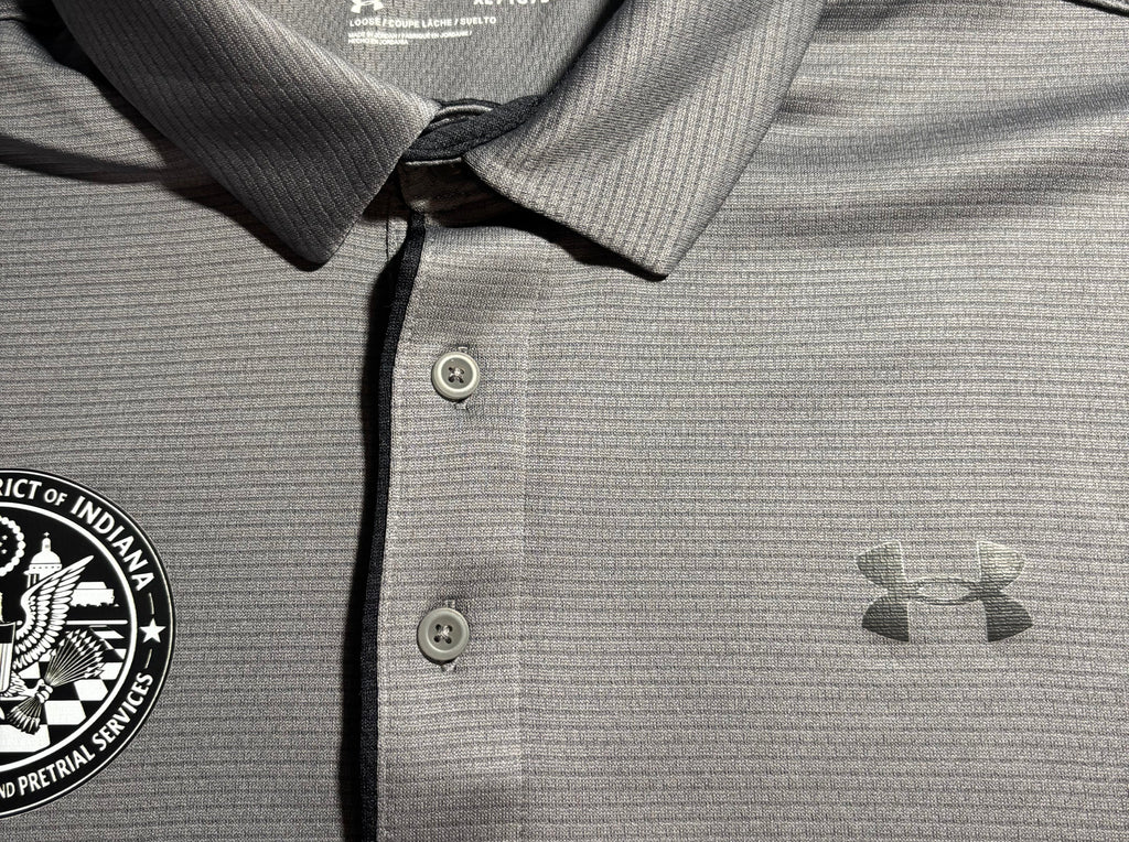 Under Armor polo with embroidered seal