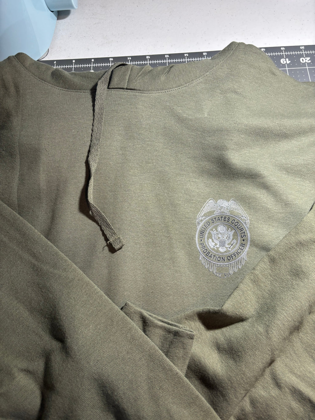 Hanes seal embroidered hoodie